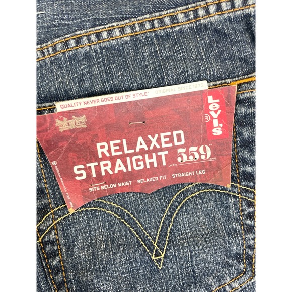 Levi's Men's 32x30 559 Relaxed Straight Jeans Medium Wash Blue NWT Denim - Picture 8 of 11